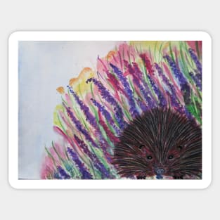 Hedgehog in the Flowers Sticker